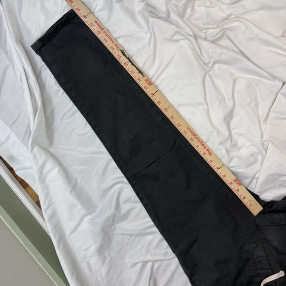 Marine Layer Pants Men MEDIUM Saturday Slim Straight Twill Drawstring Wash Black - Picture 11 of 12